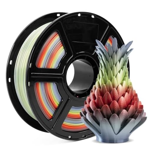 FLASHFORGE Silk PLA Filament 1.75mm Rainbow, 3D Printer Filament 1kg (2.2lbs) Spool, Smooth and Silky Texture 3D Printing Filament, Dimensional Accuracy +/- 0.02mm