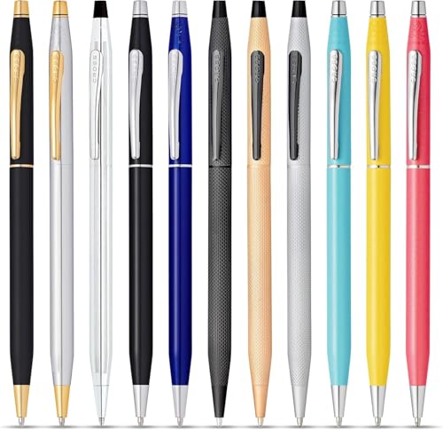 Image of Cross Classic Century Lustrous Black Lacquer and Polished Chrome Appointments Refillable Ballpoint Pen Presented in a Luxury Gift Box