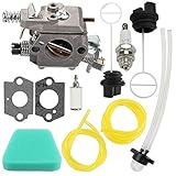 Mckin 545081885 Carburetor with Air Filter Oil Fuel Cap fits Poulan Wild Thing Woodshark Predator 1950 1975 2375 2375LE 2050 2055 2150 2075 2075C 2550 2025 2250 262 260 2550 PP260 Chainsaw Parts