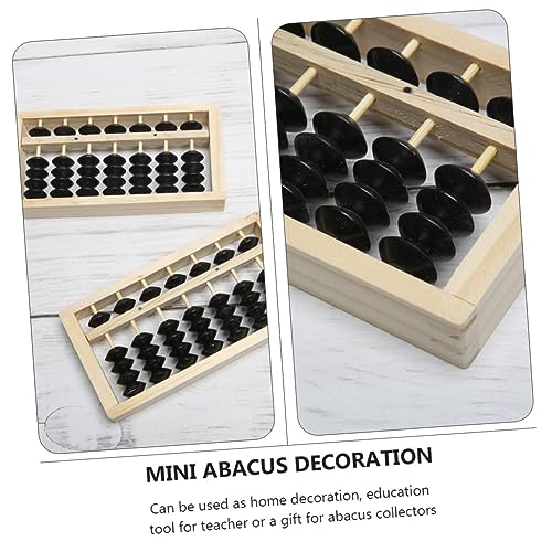 CORHAD 1pc Wooden Abacus Props Decoration Ornament Photo Baubles Chinese Abacus for Small Wooden Frame Abacus Small Abacus for Mini Abacus Abacuses Abacus Mini Black