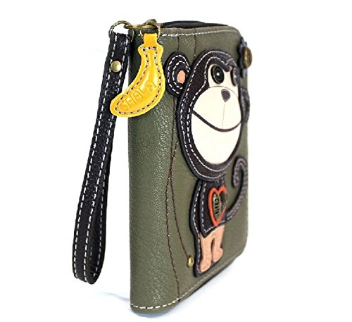 Image of CHALA Zip Around Wallet, Wristlet, 8 Credit Card Slots, Sturdy Pu Leather