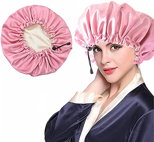 ナイトキャップ シャワーキャップ シルクナイトキャップ リボン 安眠グッズ 枝毛防止 かわいい シルクキャップ レディース 快眠グッズ 就寝用帽子 お休みキャップ 女性用 美髪 美肌 睡眠 就寝用 帽子 保湿 ヘアケア プレゼント ギフト ピンク Faz Co Zm