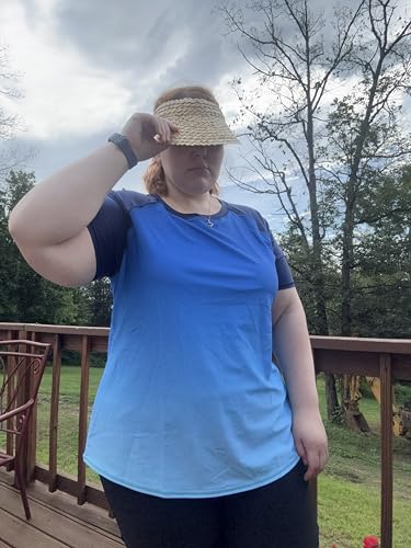 COOTRY Women's Plus Size Rash Guard with Built in Bra Short Sleeve Swimsuit Top Swim Shirt UPF50+4