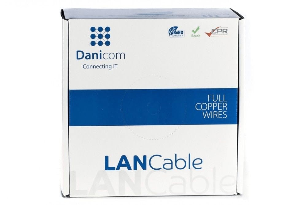 CAT5E UTP 100m kabel op rol stug - LSZH (Dca), POE, Ethernet, LAN, cable de conexión, cable de datos, RJ45 - para gabinete de servidor, interruptores, routers, módems!