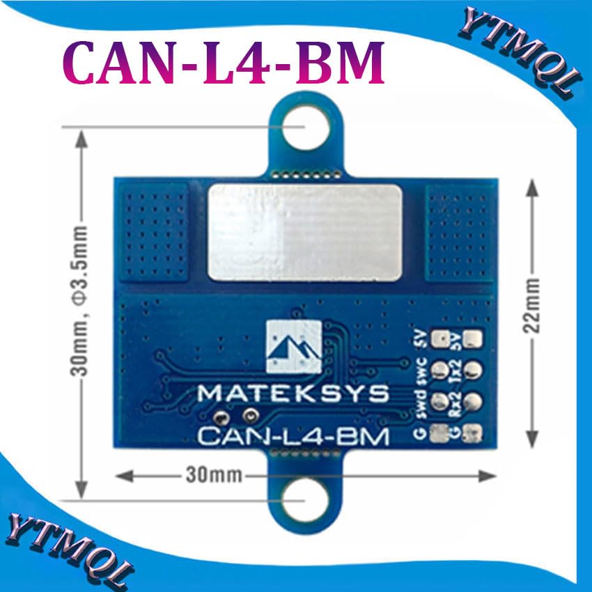 Matek Mateksys CAN-L4-BM board with dimensions