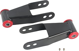 2 inch Rear Lowering Shackle Compatible with 1999-2019 Silverado Sierra 1500, 1988-1999 C1500 C2500 K1500 K2500 Suburban, Replace #410520 2'' Rear Leaf Spring Lowering