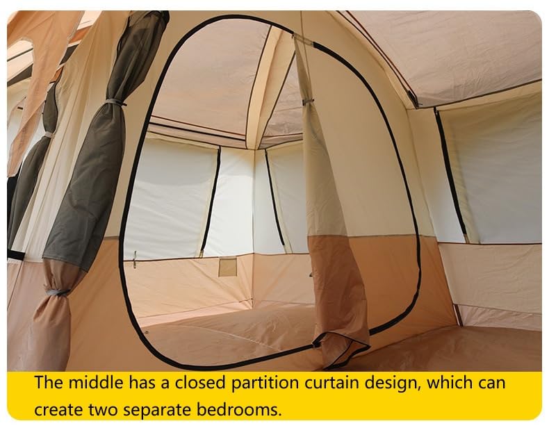 Carpa familiar grande para camping 6 personas 2 habitaciones miniatura 7