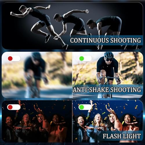 Appareil Photo Numérique 4K UHD Autofocus avec Carte 32G, Caméra de Vlogging 48 MP avec écran Rabattable à 180° et Lentille UV, Appareil Photo Compact pour Adolescents, Débutants, Adultes – Image 4