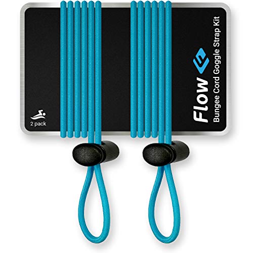 Flow Goggle Strap Kit (2-Pack) - Replacement Bungee Cord Straps for Swim Goggles