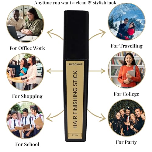 Image of Hair Finishing Stick - Anti-Frizz Baby Hair Fixer & Flyaway Tamer - Non-Greasy Hair Mascara for Broken Hair (15ml Regular)