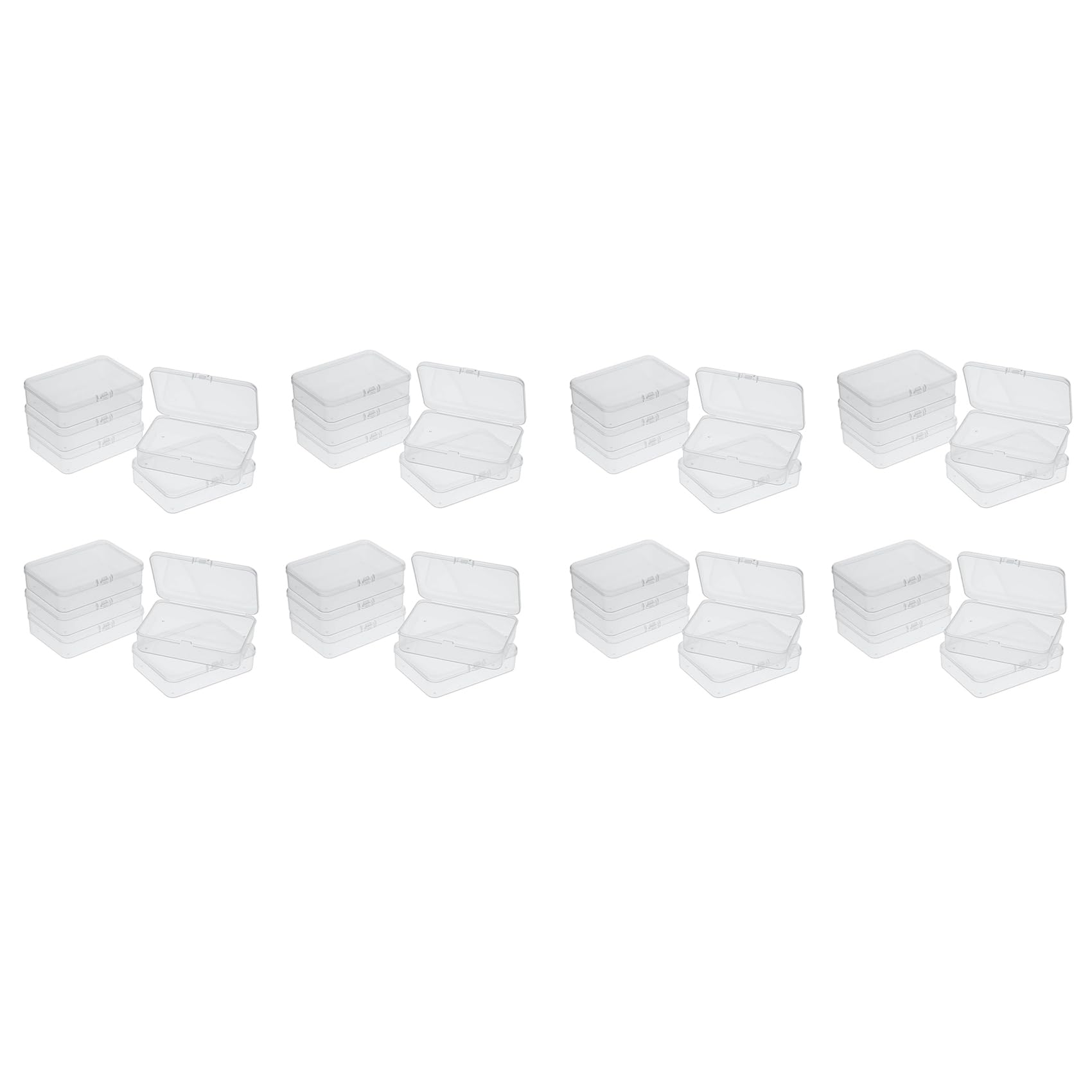 Hndhbfgrt 40Pcs Mini Plastic Storage Containers Box with Lid for Collecting Small Items, Beads, Jewelry, Cards, Crafts