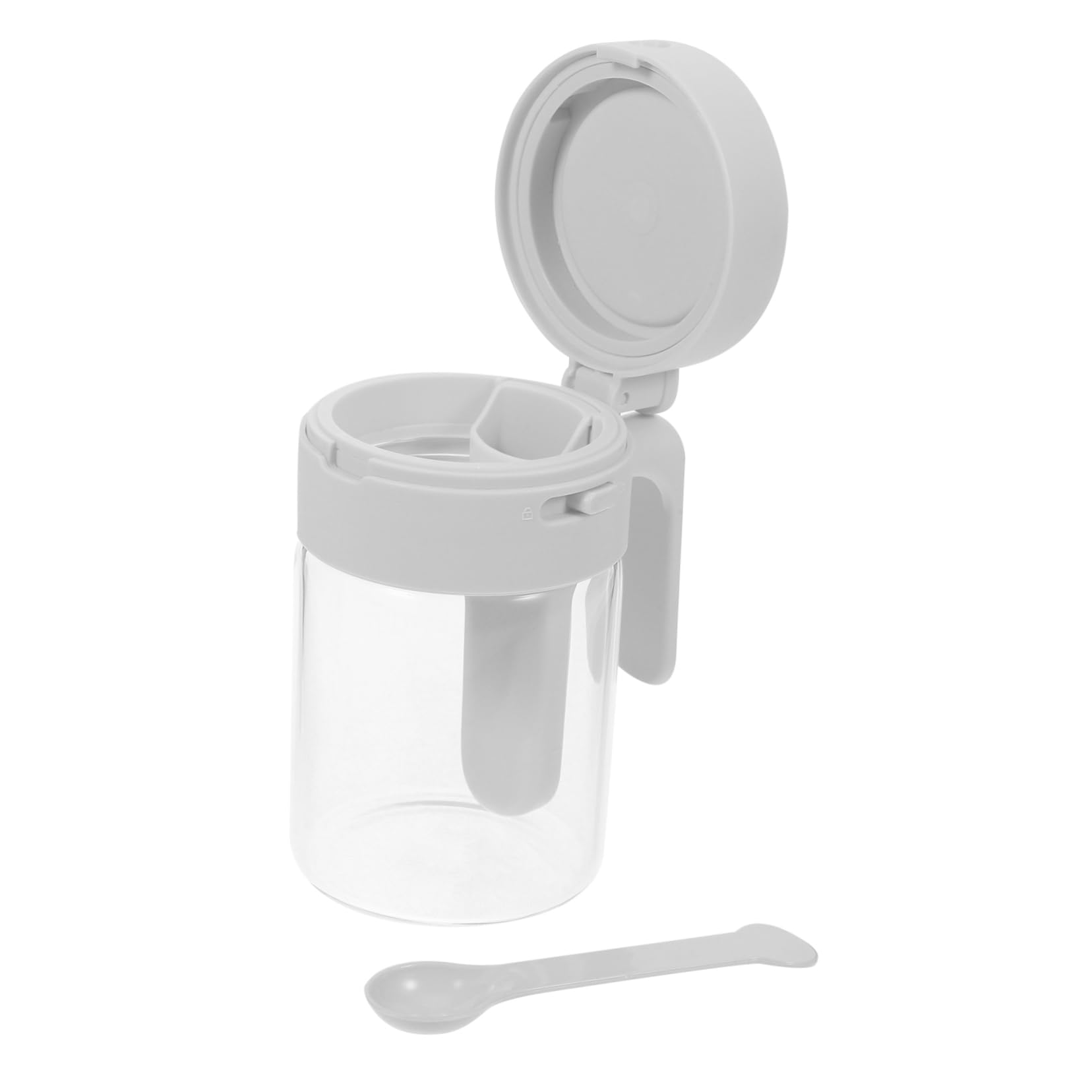 Luxshiny Kitchen Spice Seasoning Bottle Household Salt Jar Seasoning Container Grey Storage for Spices Easy to Carry Keeps Condiments Dry