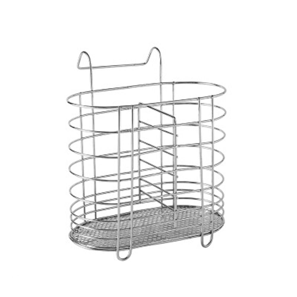 Stainless Steel Hanging Utensil Drying Rack, Cutlery Storage Rack,Kitchen Utensil Holder for Knife Fork Chopsticks(A)