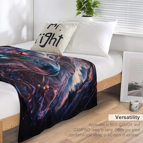 Couverture en flannel loup anti-froid pour ne plus frissonner - 6