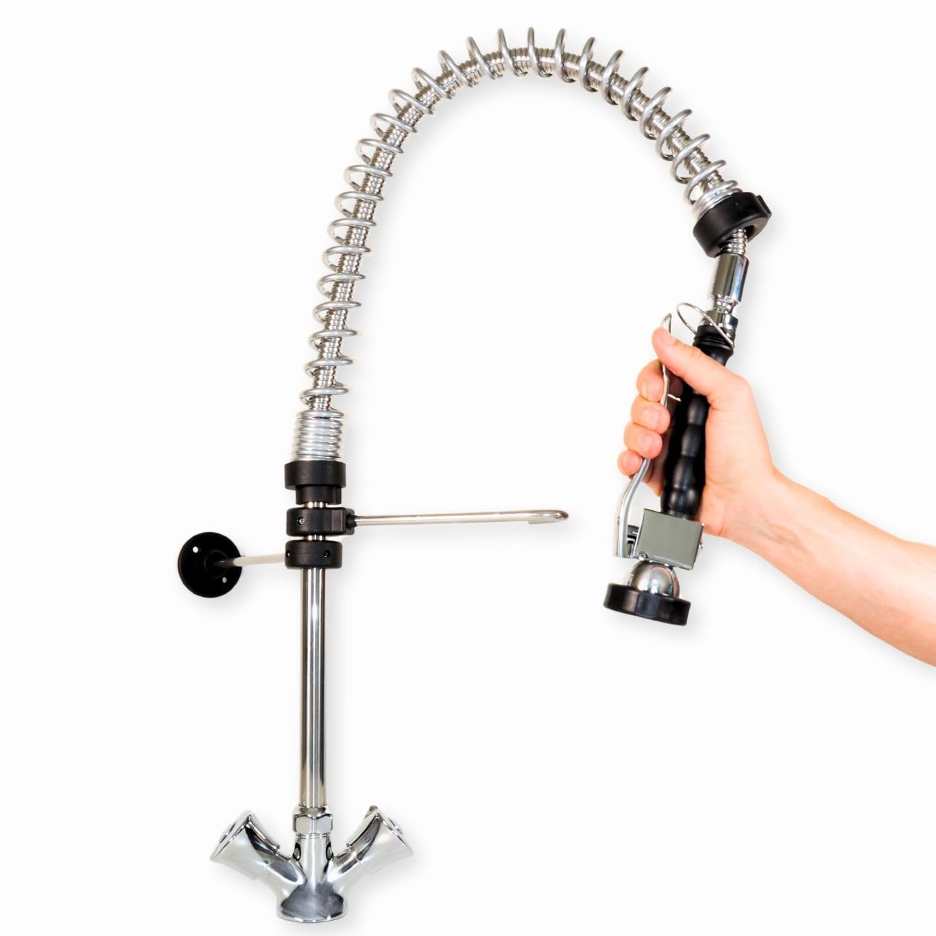 GOLDMAN SERVICE | Grifo Pomo Extensible para Fregadero Lavabo de Cocina con Spray Ducha. Usos Industrial Hostelería y Hogar