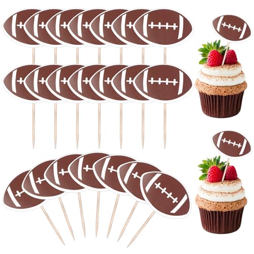 EupHHonycs Football Cupcake Toppers