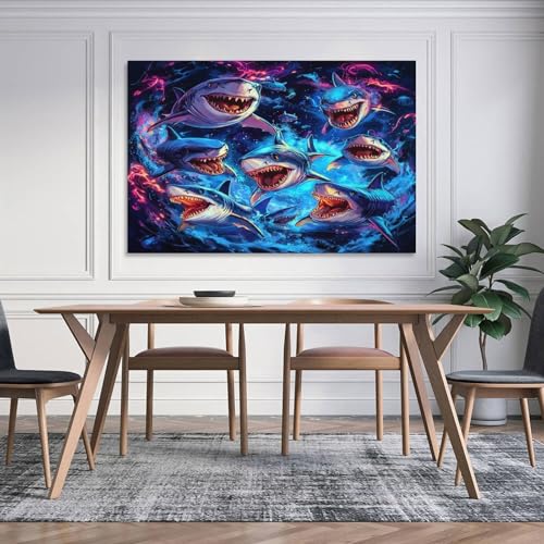 Décoration murale requin : transformez vos murs vides avec cette toile - 4