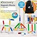 Discovery Kids 51-Piece Magnetic Building Block Set with Storage Bag