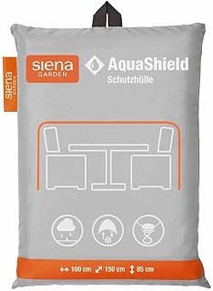 Siena Garden AquaShield Sitzgruppenschutzhülle, silber-grau, mit Active Air System, 160x150x85cm