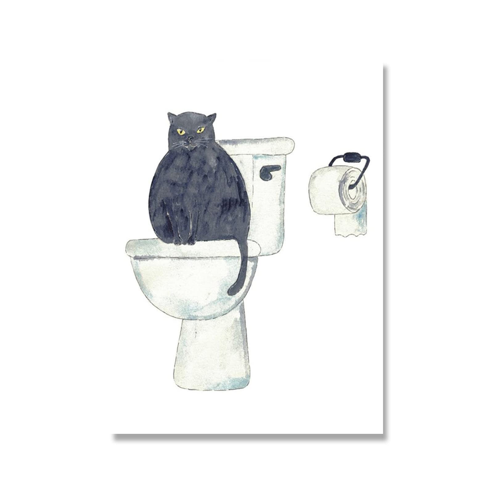 Ben je aan het poepen? Poster badkamer grappig badkamerbord canvas prints schattig katten quote kunst voor schilderij wandfoto toilet WC decoratie