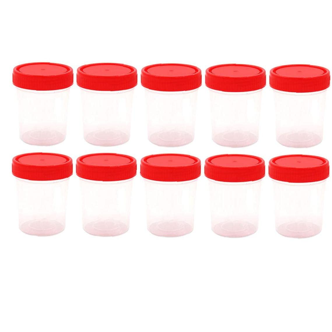 Froiny Sterile Container 10pcs Hospital Urine Collection Sample Bottle 60ml Sample Bottle