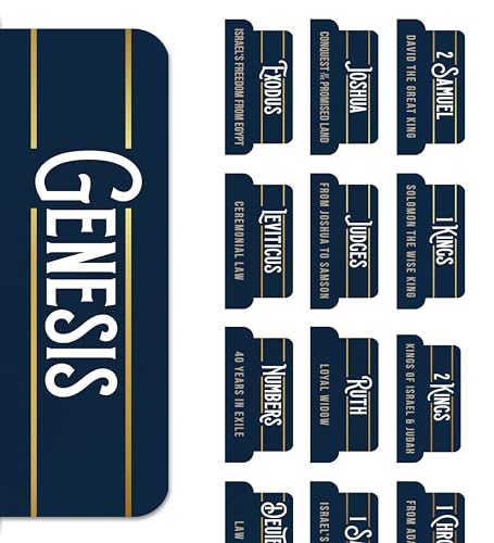 Onglets bibliques bleus en grand format pour l'étude des 66 livres de la Bible
