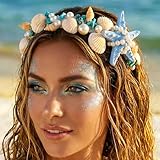 Unicra Starfish Headband Mermaid Hair Accessories Sea Shell Headbands for Women