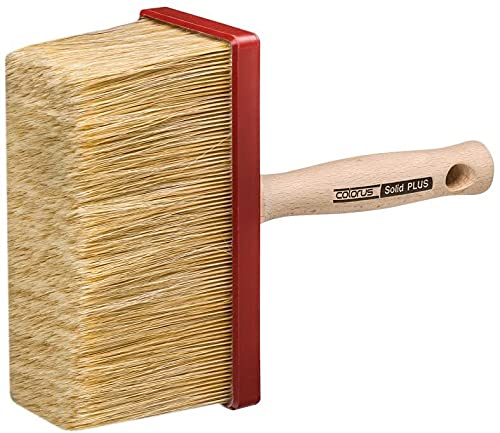 Colorus Deckenbürste 140 x 40 mm – Premium Malerbürste mit stabilisierter Chinaborsten-Mischung – für zähe und lösemittelhaltige Farben, Wand- und Fassadenanstriche