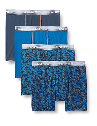 Hanes Men's Sport X-Temp Performance Boxer Brief 4-Pack