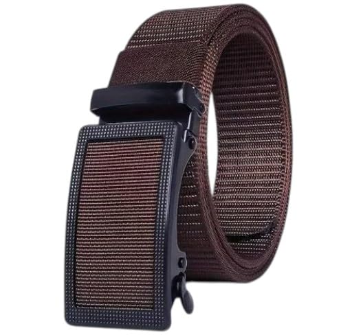 loopa Men's Nylon Belt with Zinc Alloy Buckle, Black, Anti-Slip Grip-picture-56