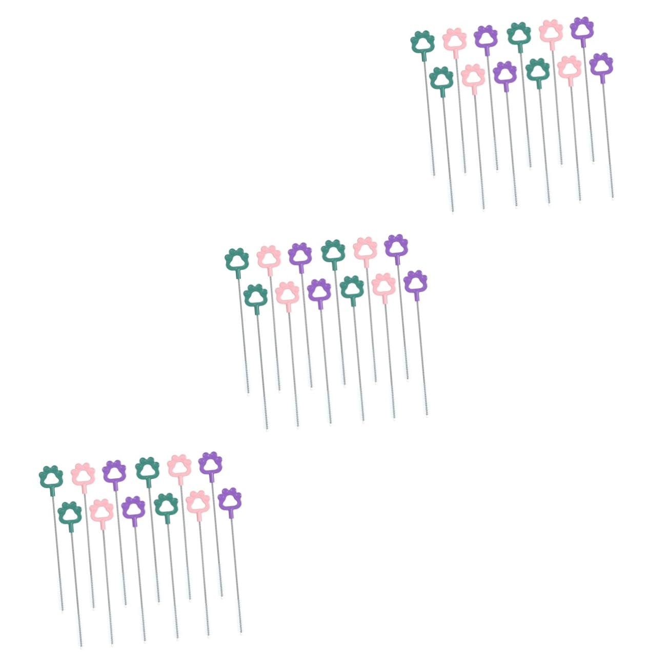 Healeved 3 Set Di Spazzole Per Cannucce Facili Da Riporre Foro Per Appendere Detergente Multiuso Per Biberon Per Bambini 12 Pezzi * 3