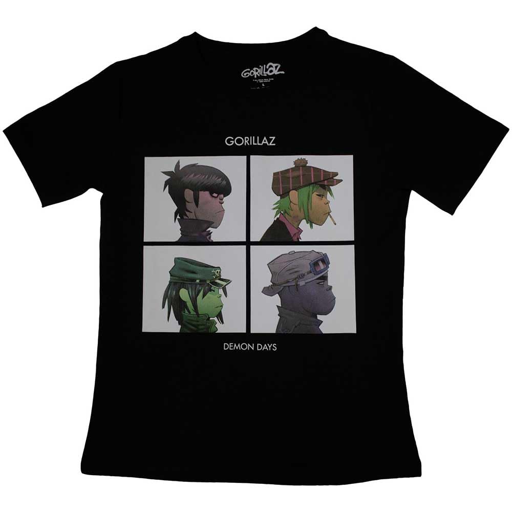 Rock Off Gorillaz Demon Days Damen Skinny Fit T Shirt Size S Rock Off offiziell lizenziertes Produkt