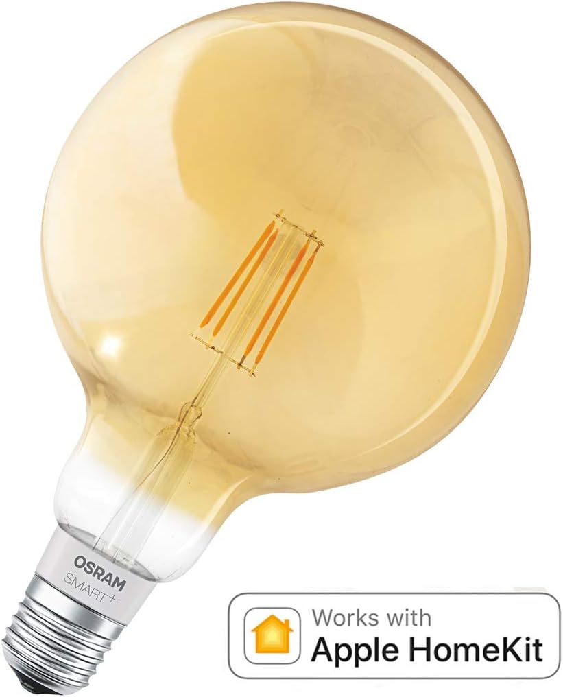 OSRAM Smart+ LED Filament Globe Gold, Bluetooth Lamp with E27 Socket, Dimmable, 50 W Replacement, Warm White - Image 3