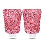 Mokani Microfiber Car Wash Mitt Cleaning Gloves Equipment Sponges, 2 Sets Professional Scratch Free Polishing Cleaning Mitts,Red