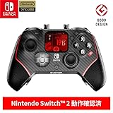 EVOTOP Black ゲームコントローラー Nintendo Switch/PC対応【任天堂ライセンス商品】【Nintendo Switch2動作確認済み】 多機能LCDタッチスクリーン搭載 ワイヤレス 無線接続 有線接続 Proコントローラー 充電ドック同梱