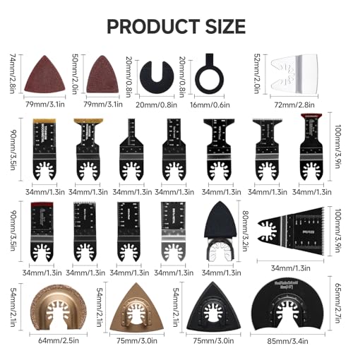 INMOZATA 102PCS Multi Tool Blade Oscillating Multi Tool Accessories - Image 2