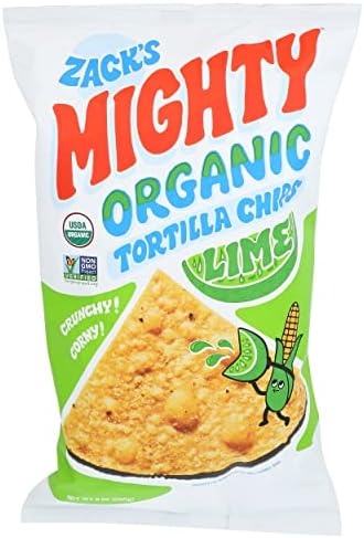 Zack's Mighty Organic Lime Tortilla Chips, 9 OZ