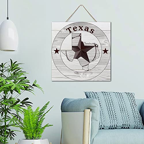 Plaque murale en bois Texas, cadeau idéal pour fan de style industriel