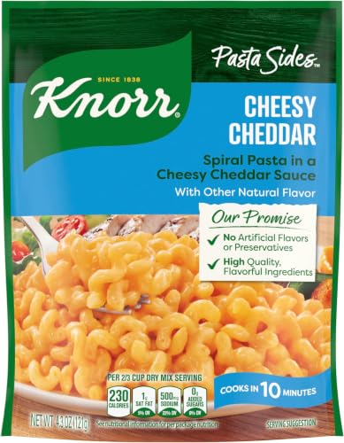 Image of Knorr Pasta Sides Cheesy Cheddar Rotini For Delicious Quick Pasta Side Dishes 4.3 oz (Pack of 5)