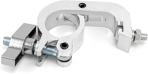 Miniatura 4 de QWORK Gancho de abrazadera de luz de escenario, paquete de 10, accesorio de iluminación de escenario de aluminio de 330 libras, abrazadera en C, se