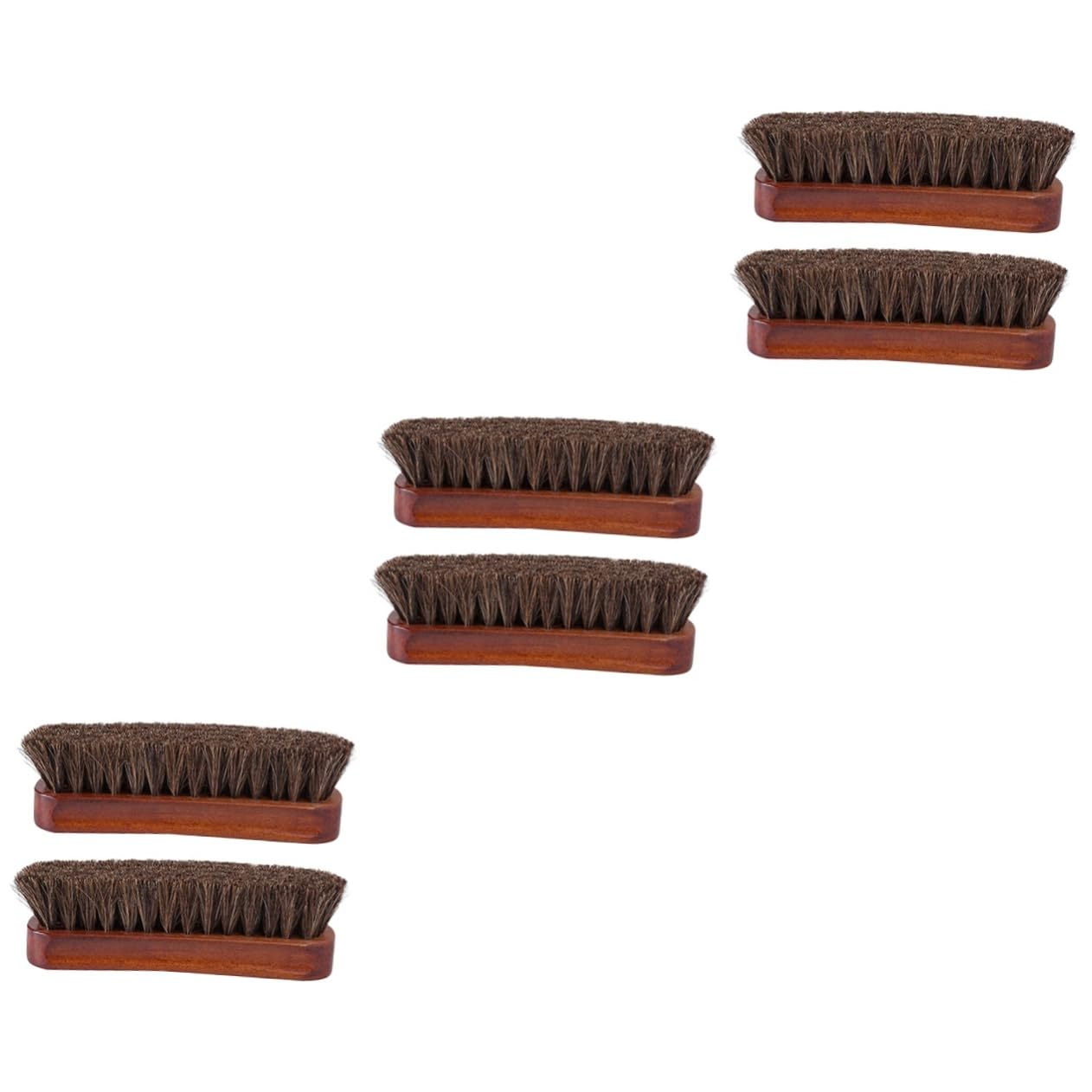 6pièces Brosse à Chaussures De Cheval Set De Outil De Nettoyage Pratique pour Entretien du Cuir Design Ergonomique Et Confortable à Utiliser