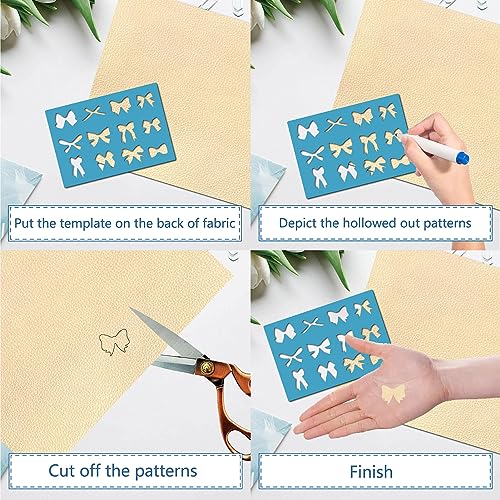 GORGECRAFT 2 Styles Acrylic Bow Tie Template Butterfly Earrings Making Templates Reusable Bowknot Spring Natural Stencils Bows Earring Dies Cutting Stencil for Diy Jewelry Craft Making Gift Wrapping - Image 3