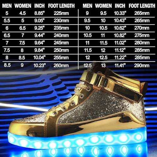 Image of IGxx LED Light Up Shoes for Men USB Recharging High Top LED Sneakers Women Kids