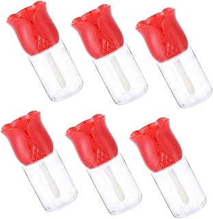 6 tubos de brillo de labios vacíos con tapa, ...