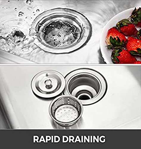 Lavabo utilitario de un solo seno con deflector para lavandería y garaje exterior 7