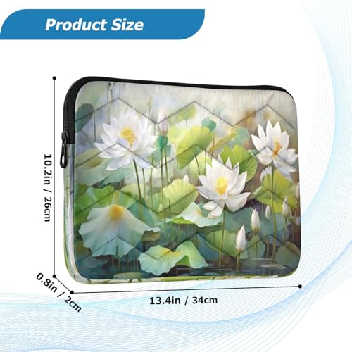 Funda para portátil 13-14 pulgadas impermeable color blanco loto miniatura 3