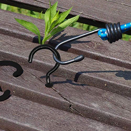 Waterluu 20 Pack 2.9 Inch Heavy Duty Ceiling Hooks Plant Hooks Vinyl Coated Screw-In Wall Hooks, Kitchen Hooks, Cup Hooks Great For Indoor & Outdoor Use（20 Black #TOP4