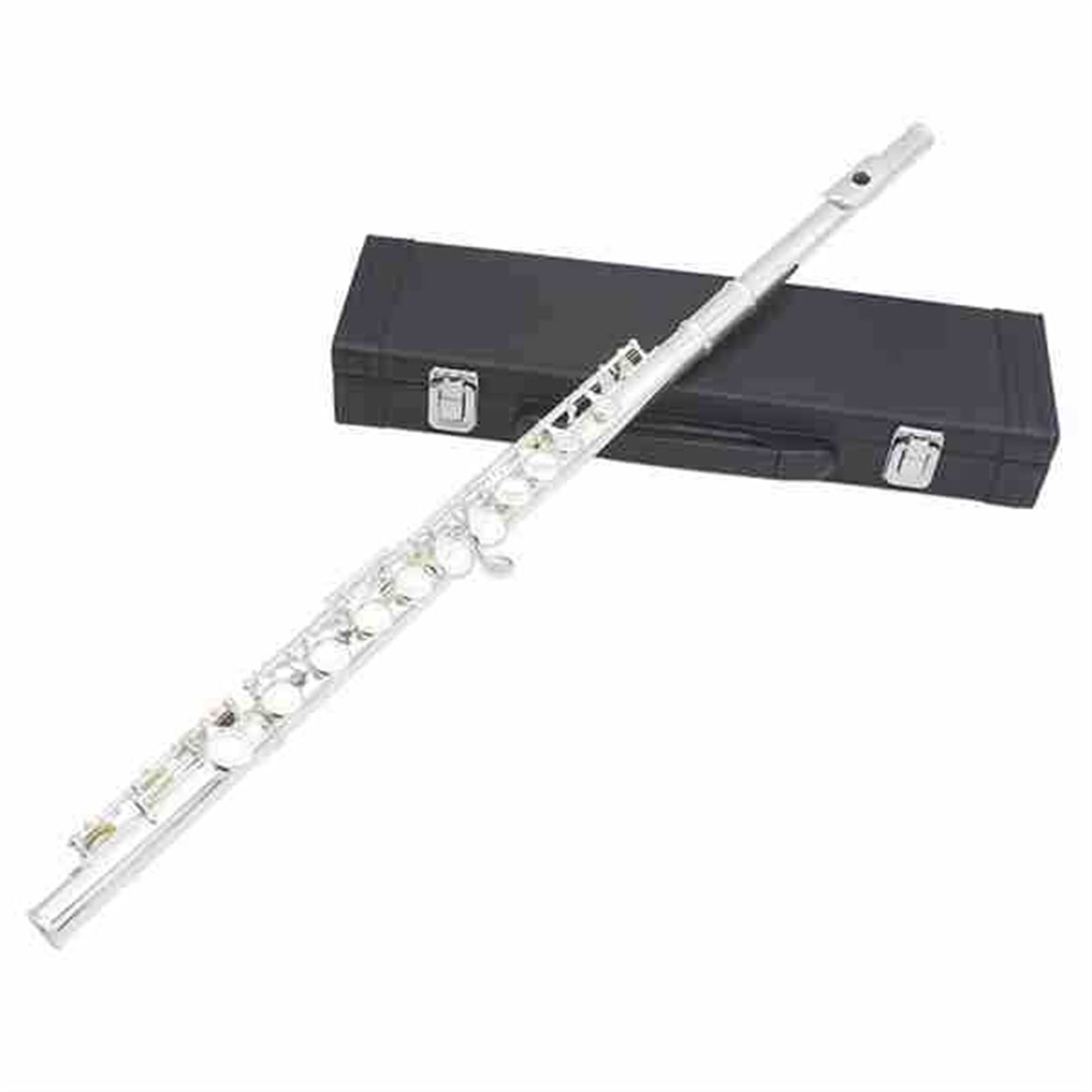 ZUZU Flauta para Instrumentos De Viento Bañada En Plata Y Cobre- níquel Flauta En C De 16 Orificios Más Estuche De Cuero Kit Flauta