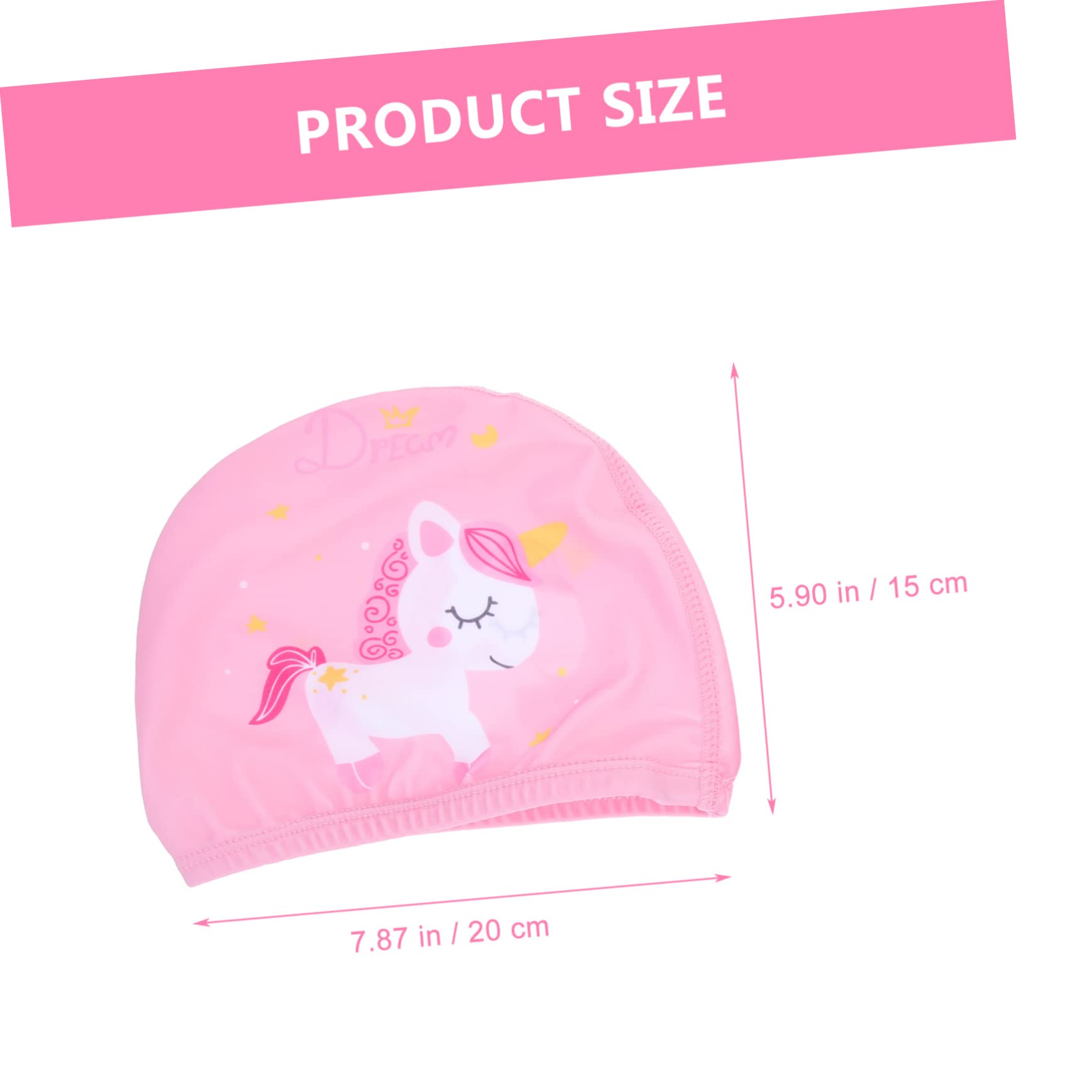POPETPOP Gorro De Natación Sombrero De Sombrero De Natación Gorro De Baño Mujer Pelo Largo Cubre Orejas para Nadar Gorros De Ducha para Gorras Rosa Poliéster