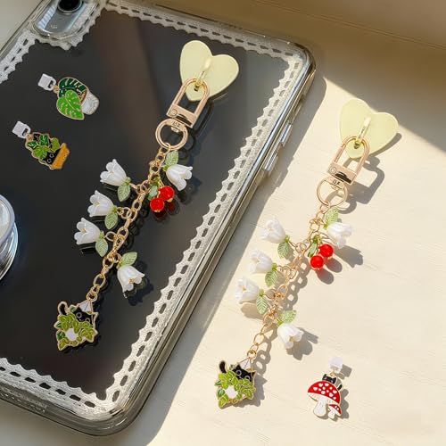 Image of Halloween Dust Plug Charm Chains for Kindle - Gothic Type C Dustplug & Chain Bracelet Strap Decorating Accessories
